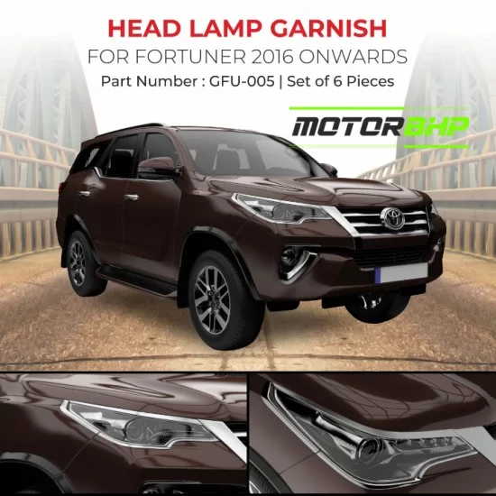 Buy Toyota Fortuner Car Head Lamp Chrome Accessories Online